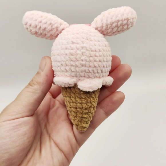 Handmade Amigurumi Crochet Sanrio My Melody Ice Cream Cone - Picture 5 of 12